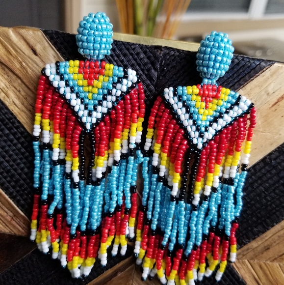 BOHO CHIC Colorful Tassel Earrings - Picture 2 of 2